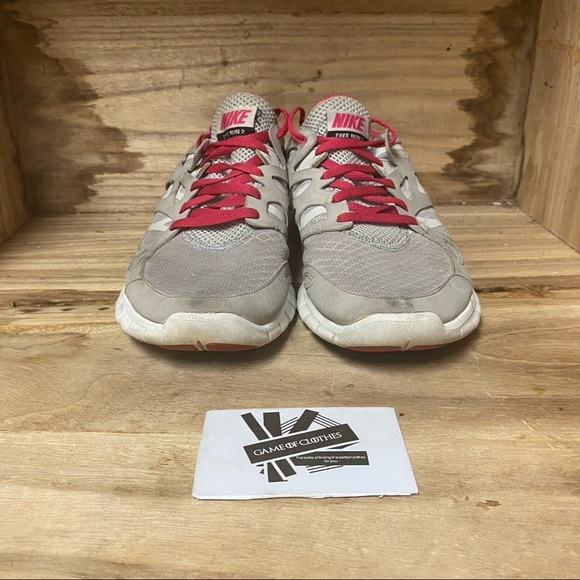 Nike Free Run 2.0 gray pink running sneakers shoes - Picture 2 of 8